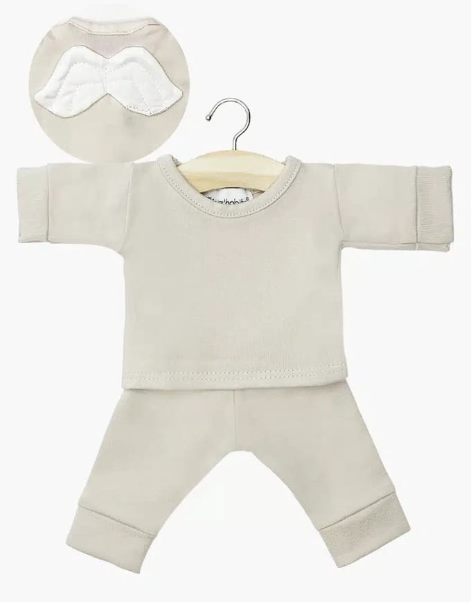 Minikane Poppenkleding Pyjama Little Angel Beige 34 cm