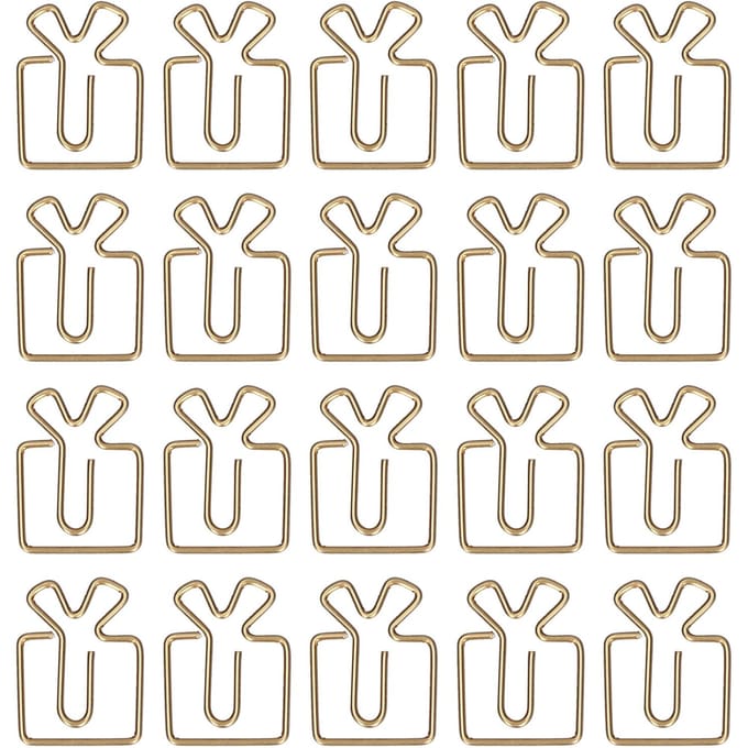 Paperclips IJzer Duurzaam Roestwerende Beplating Proces Sterk Kleurvast Lichtgewicht Draagbaar Mooi beige