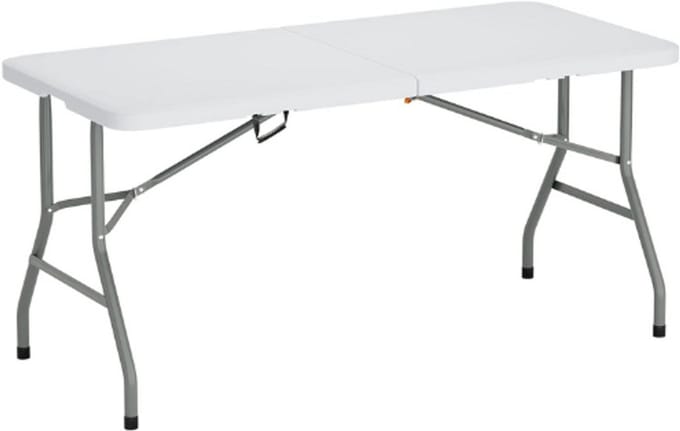 Thuys – Camping Picknick Party Tafel – Draagbare Klaptafel – 152 x 71 CM – Wit