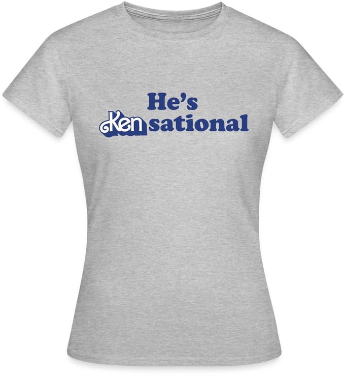 Barbie Design Met Grappige Quote He's Kensational T-Shirt Dames