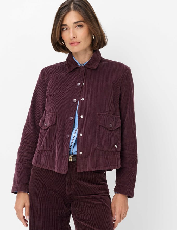 Brax Dames Shirt  Style VEGA blackberry violet, donkerpaars, maat 48