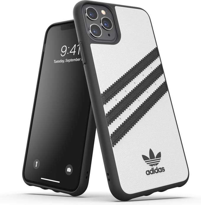 adidas Moulded Case PU PC en TPU logo hoesje geschikt voor iPhone 11 Pro Max - wit