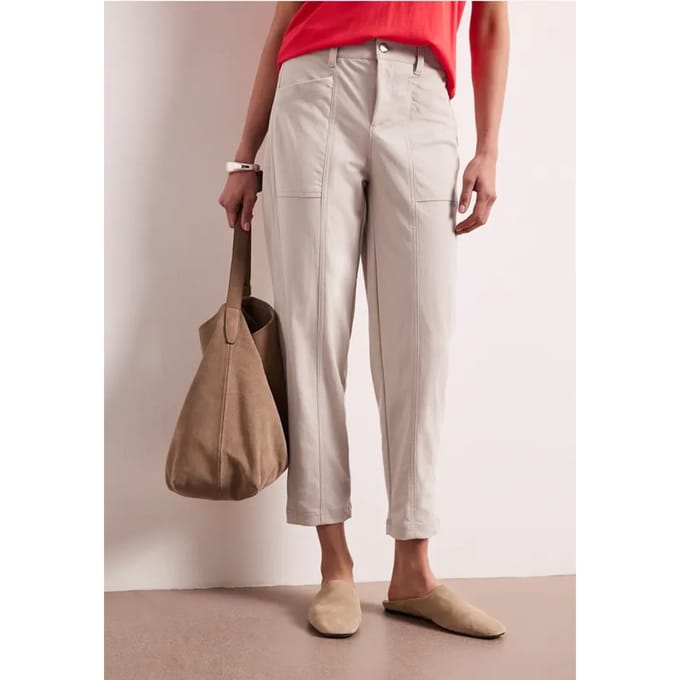 High Waist Barrel Leg broek in Casual Fit