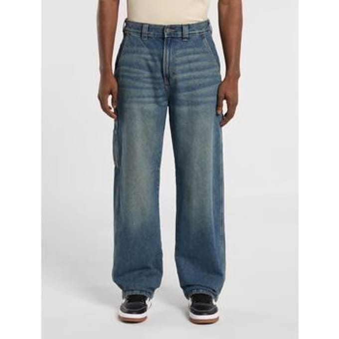 Flared/Bootcut Dickies STEVENSVILLE CARPENTER - DK0A863TL231-DENIM KHAKI TINTED BLUE