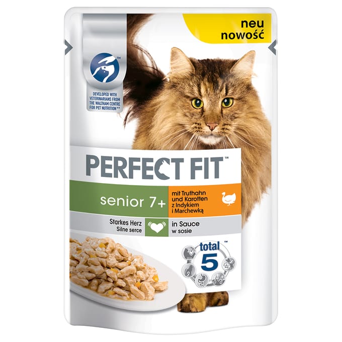 96 x 85 g Perfect Fit Senior 7+: Kalkoen en Wortel