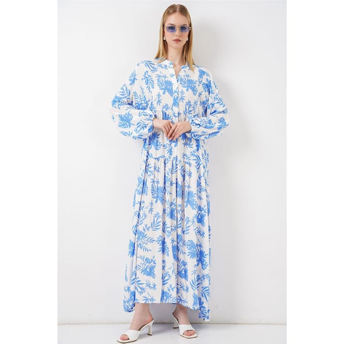 Gepubliceerd V-hals Maxi Jurk