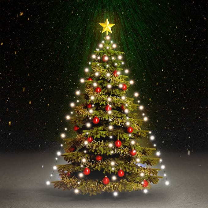 vidaXL Kerstboomverlichting met 150 LED's koudwit net 150 cm