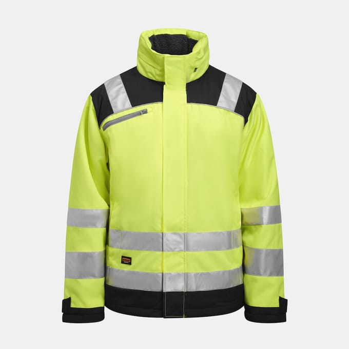 Jobman 1347 Hi-Vis Winter Jacket Star 65134707 - Geel/Navy - XL