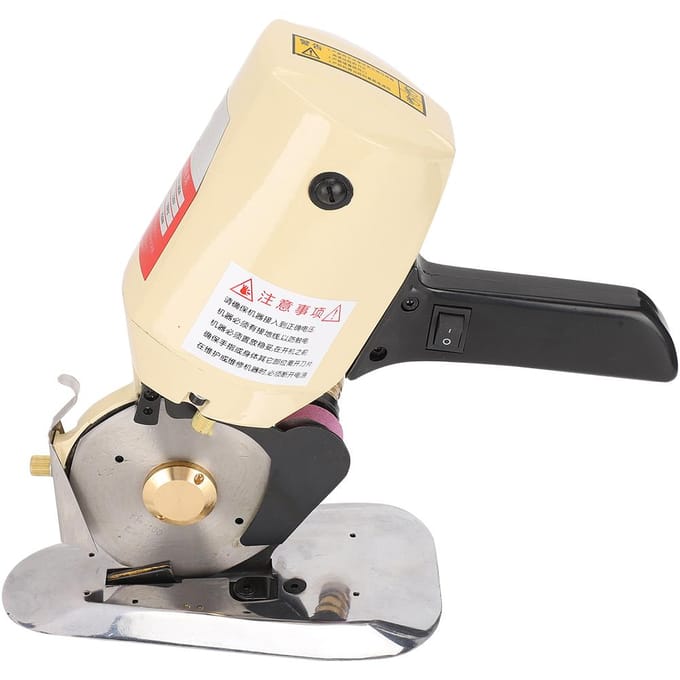 Elektrische Stofsnijder Kleine Handheld Ronde Mes Snijmachine TH100 AU Plug beige