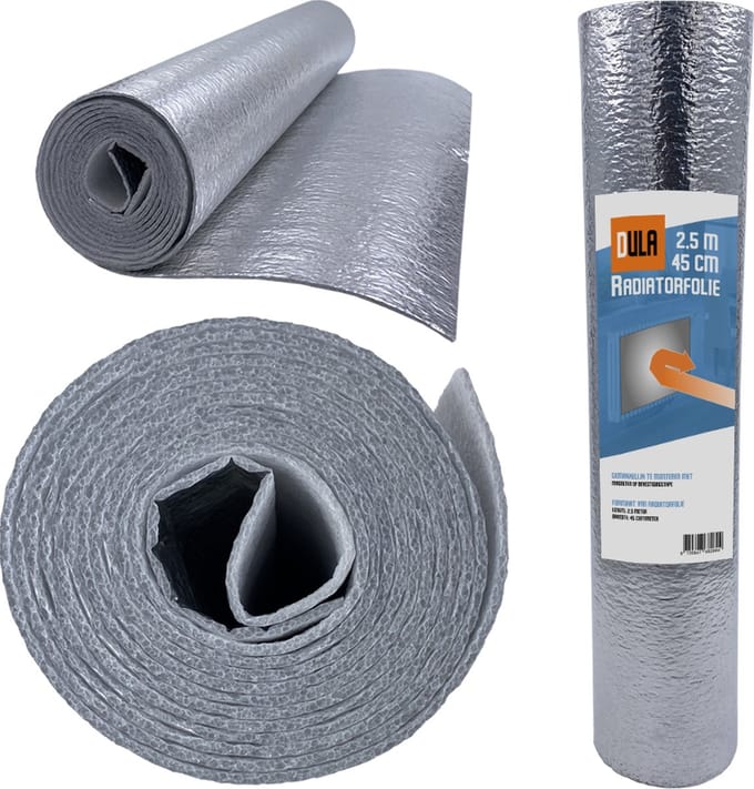 DULA Radiatorfolie - 2,5 m x 45 cm - 1 rol - Isolatiefolie