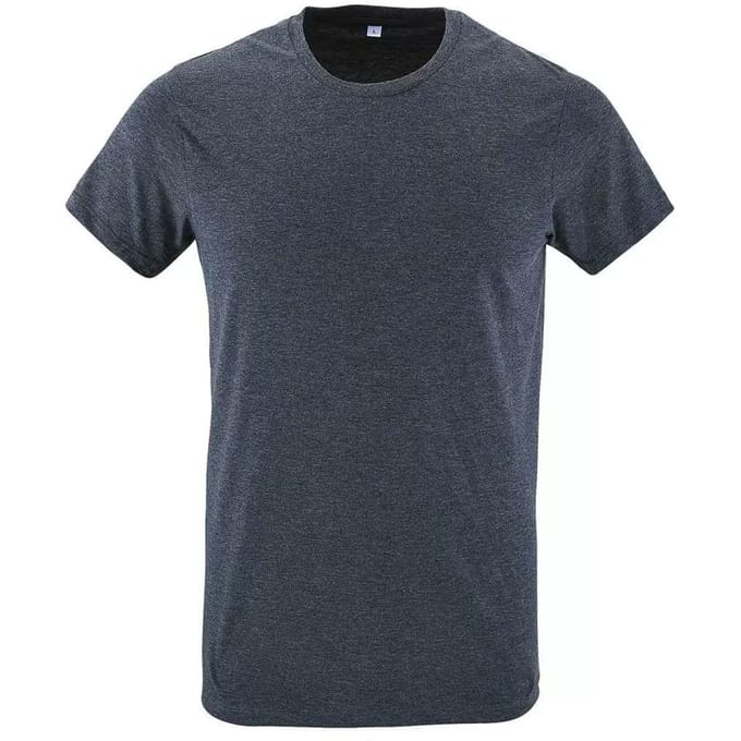 SOLS Heren Regent Polycotton Slim T-Shirt (Denim Heather)