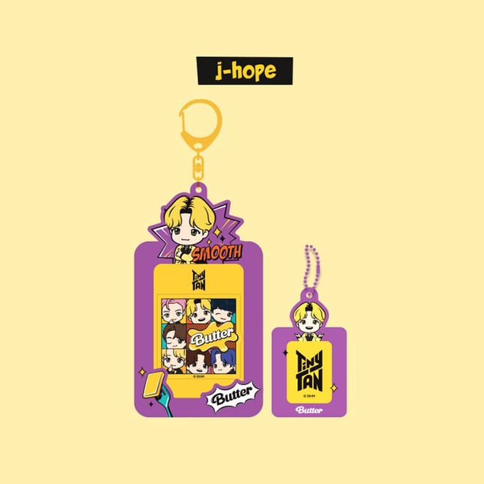 Bts (Bangtan garçons) TinyTAN Butter Photocard Keyholder, Officiel, Original, Authentique, K-POP, idole yellow