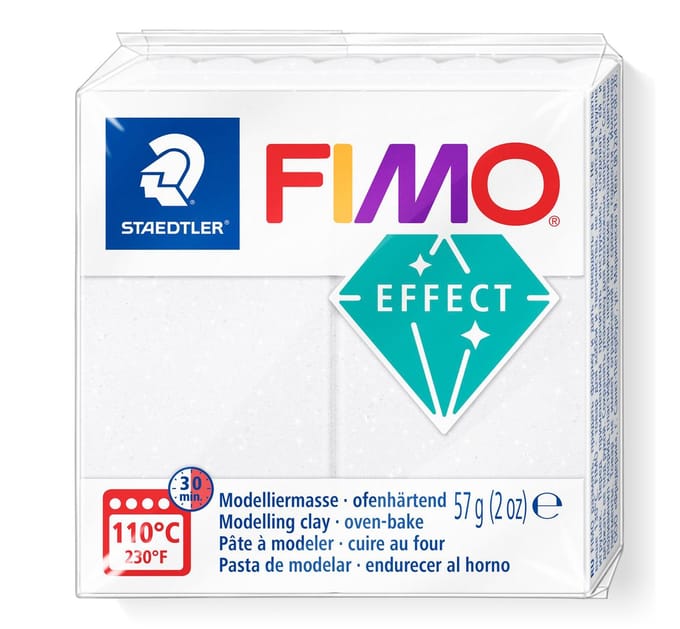 FIMO effect - ovenhardende boetseerklei standaard blokje 57 g - galaxy wit