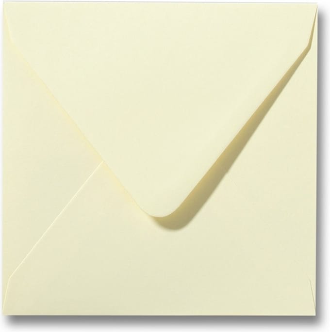 Envelop 14 x 14 cm Zachtgeel 100 stuks