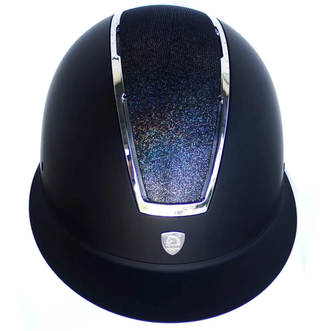 Helm met breed rubberen vizier Tattini