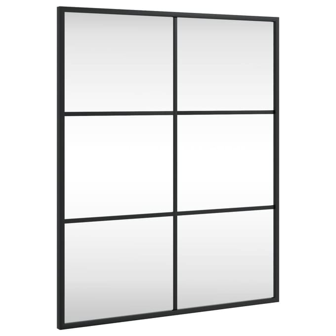 vidaXL - Wandspiegel - rechthoekig - 50x60 - cm - ijzer - zwart
