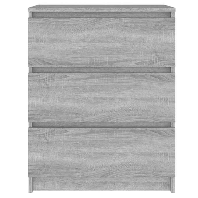 vidaXL - Dressoir - 60x35x76 - cm - bewerkt - hout - grijs - sonoma - eikenkleurig