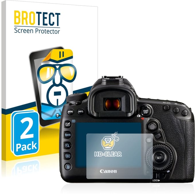 BROTECT - Screenprotector voor Canon EOS 5D Mark IV - Folie Beschermfolie transparant (2 Stuks)