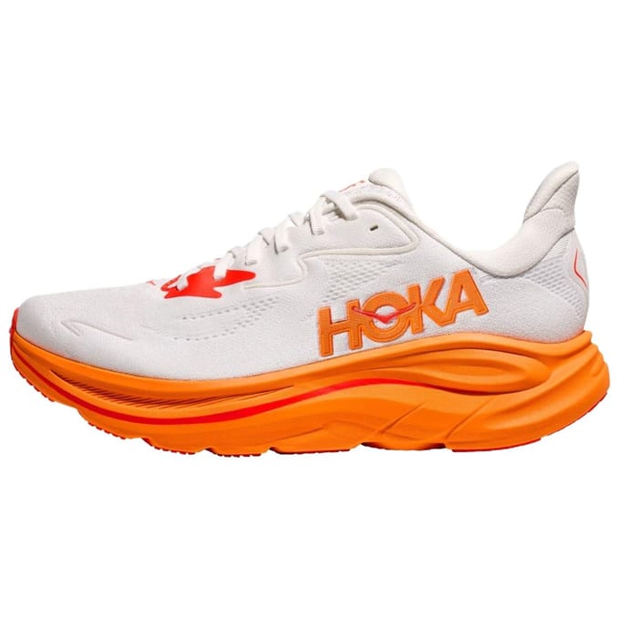 Hoka One One Clifton 10 Frost Orange Zest 43 white
