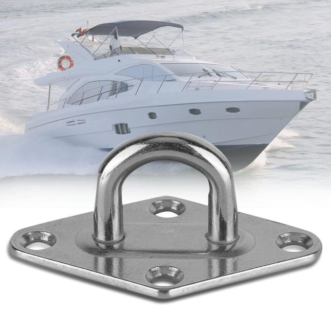304 Roestvrij Staal Boot Diamant Pad Oogplaat Marine Kwaliteit Boot/Jacht Accessoire 5mm gray