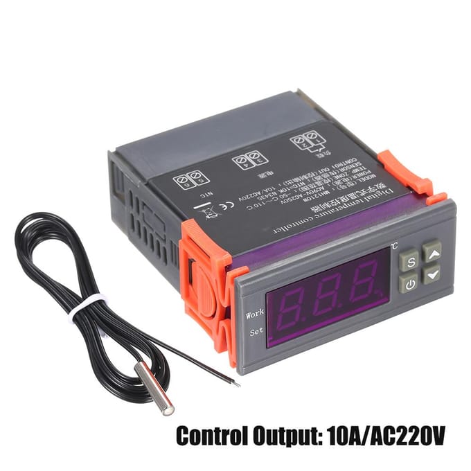 MH 1210W Intelligente Microcomputer Digitale Temperatuurregelaar Hoge Nauwkeurigheid Verwarming Koeling Temperatuurregeling gray
