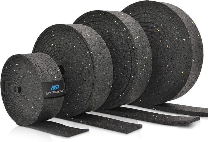 Dekvloeren Rollen 50mm / 80mm - Rubber Ondervloer Keuze in Lengte en Dikte