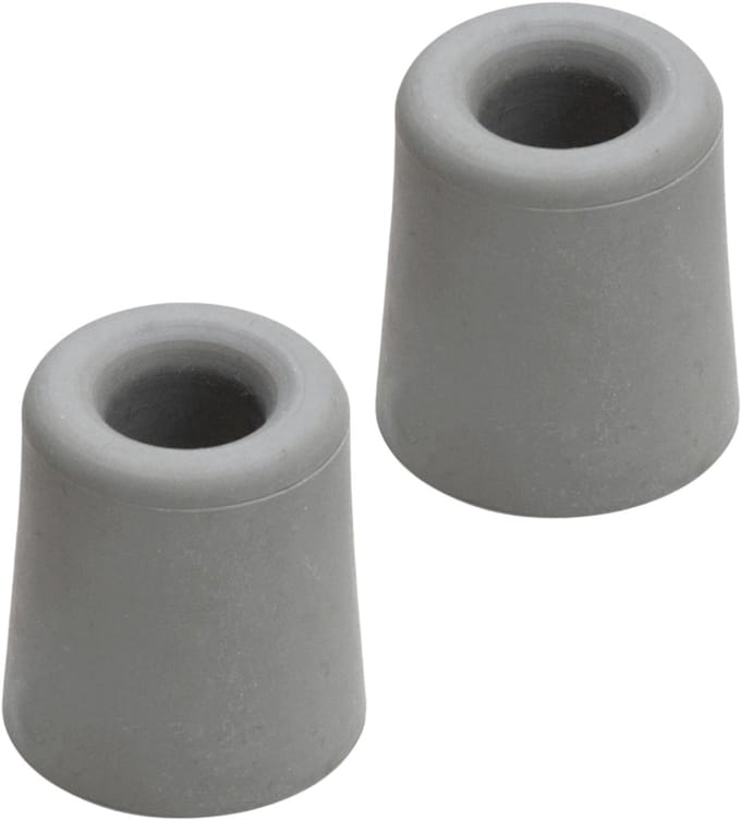 Benson Deurbuffers / deurstoppers rubbers - 2x - grijs - 33 x 30 mm - met schroefbevestiging