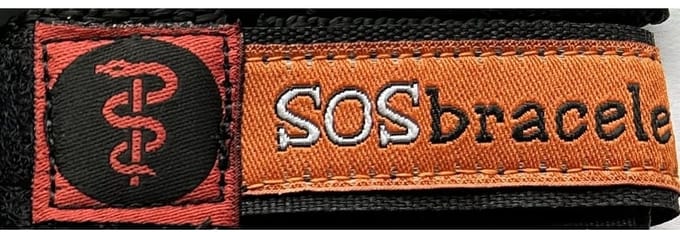 SOS bracelet oranje medisch MEDIUM (9 - 12 jaar)
