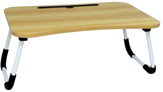 Gerimport Laptoptafel - opklapbaar - bed - dienblad - bruin - 29 x 48 x 21 cm - op bed