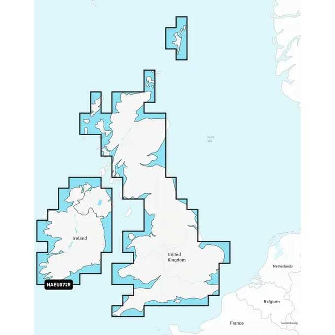 Kaart Navionics Uk & Irlande Lacs Et Rivieres