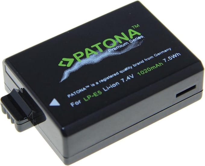 Canon LP-E5 accu Patona Premium 1020mAh