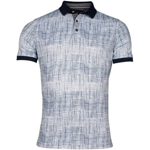 Baileys Polo Allover Dotted Linen Look Dark Blue / male