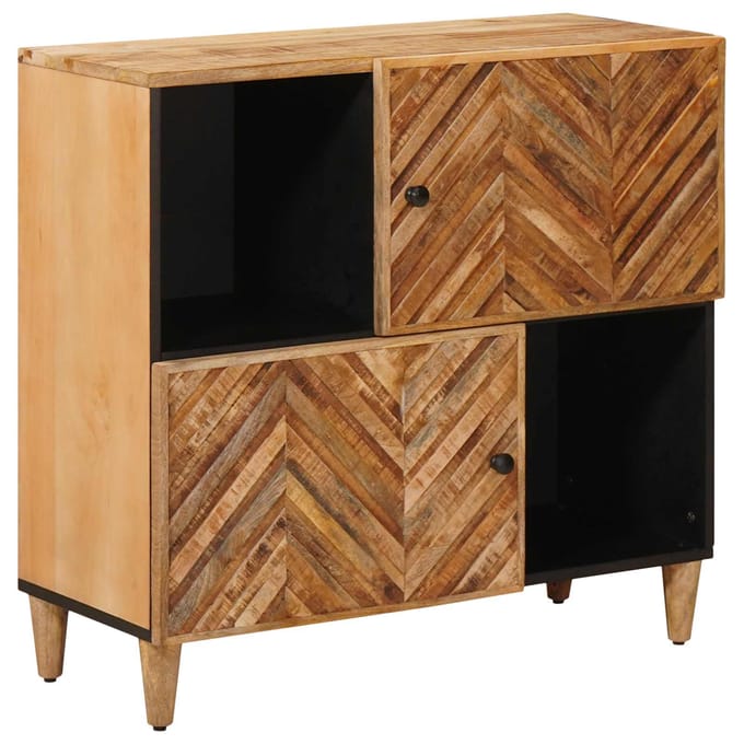 vidaXL - Opbergkasten - Bruin - 80 - x - 33,5 - x - 75 - cm - Massief - Mango - Hout