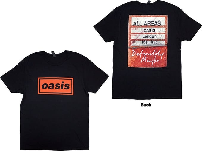 Oasis - Definitely Maybe AAA Pass Heren T-shirt - S - Zwart