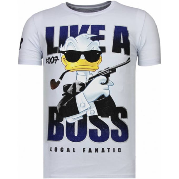 Local Fanatic Like a boss rhinestone t-shirt