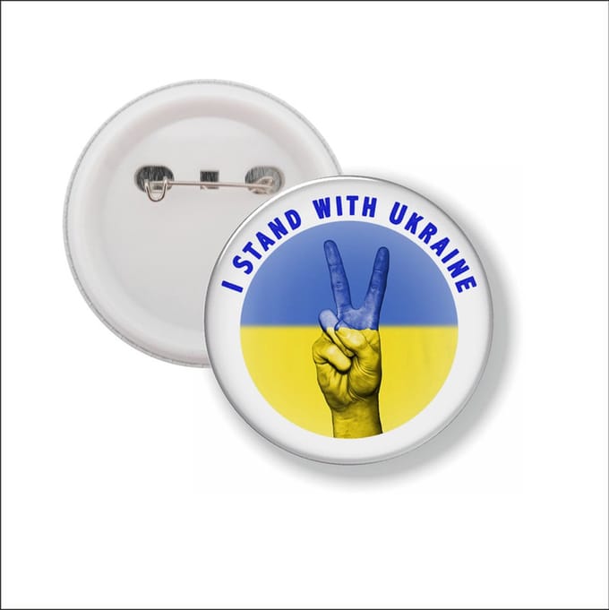 Button Met Speld - I Stand With Ukraine - Oekraine