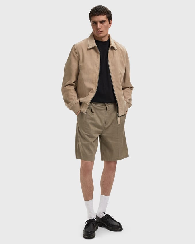 Reece Pleated Slub Shorts