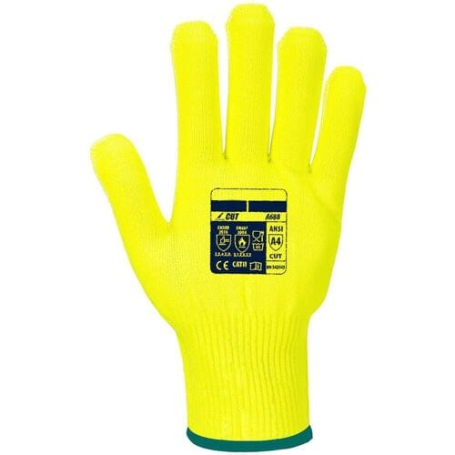 GGM Gastro (10 Paar) Schnittschutzhandschuhe Pro Cut - Gelb - Größe: L Geel