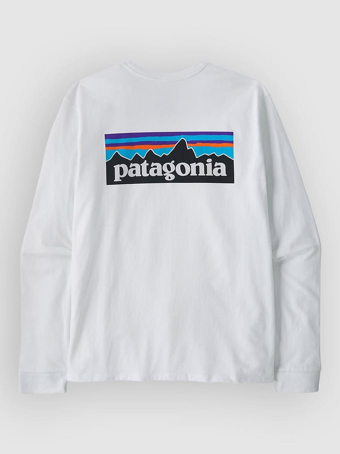 Patagonia P-6 Logo Responsibili Longsleeve wit