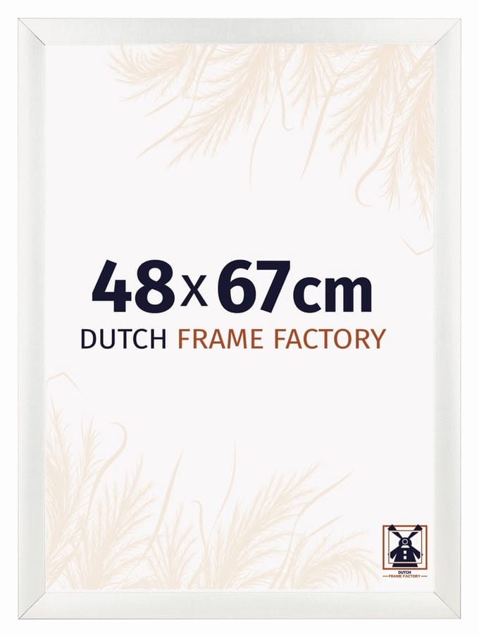 Fotolijst 48x67 cm - MDF - Wit Geveegd - Praag