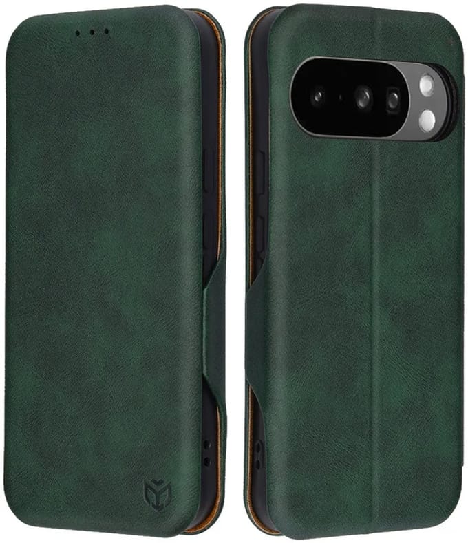 Hoesje geschikt voor Google Pixel 10 Pro XL - Techsuit Safe+ Book Wallet Case - Donkergroen