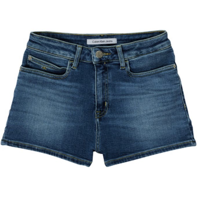 Calvin Klein Jeans  Korte Broek RELAXED HR SHORT MID BLUE
