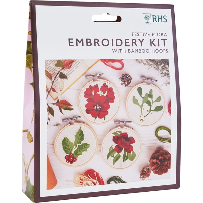RHS Embroidery Kit - Festive Flora