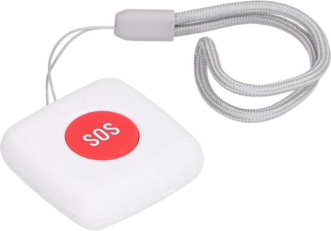 Noodknop - Hulpknop - Snelle Hulp - Eén Klik Melding - 100m Bereik - Wit