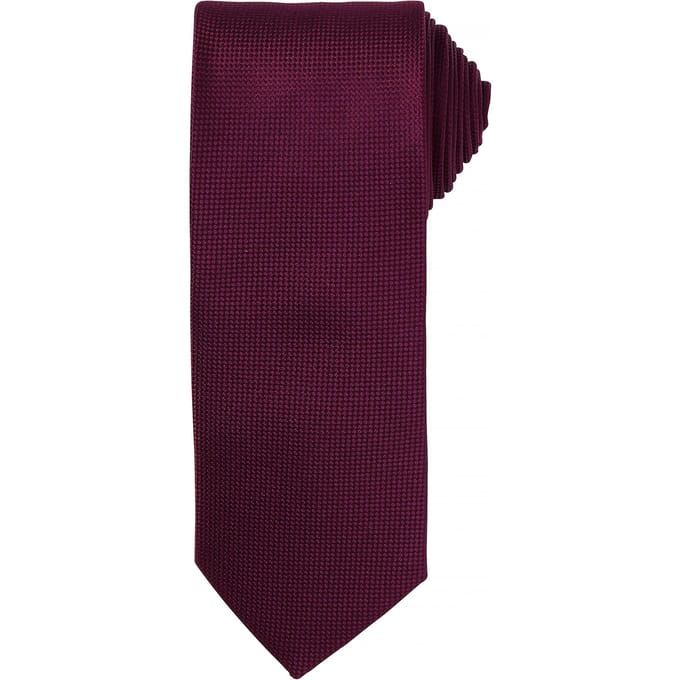Premier Heren Micro Wafel Formele Work Tie (Aubergine)