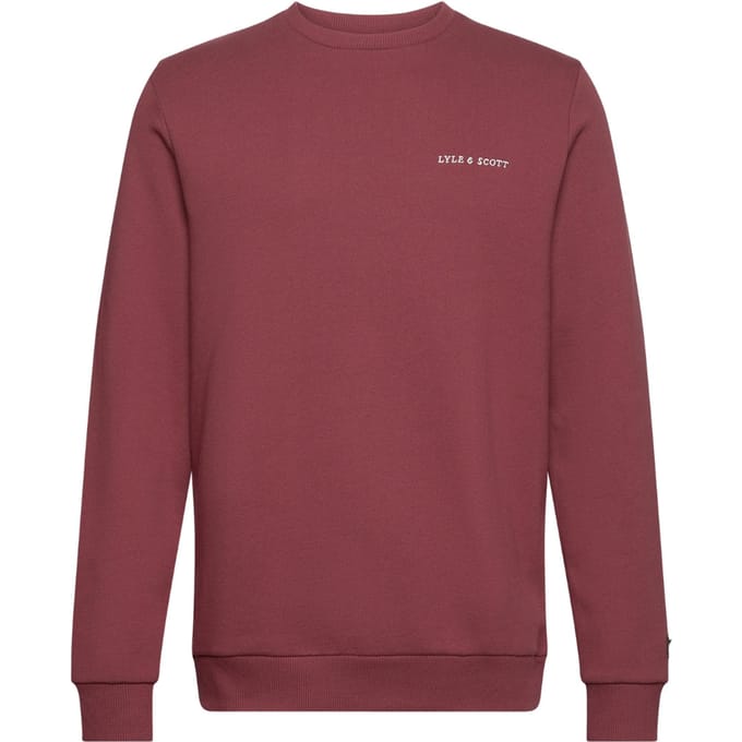 Lyle & Scott geborduurd logo Fletcher bordeauxrood sweatshirt
