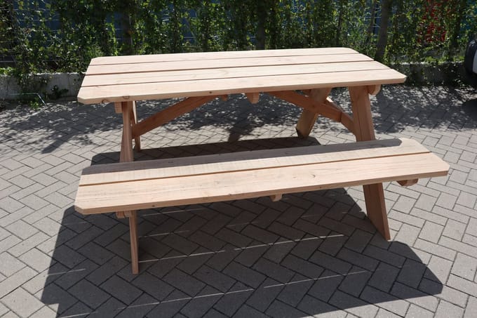 Picknick tafel van douglashout 180x200x78