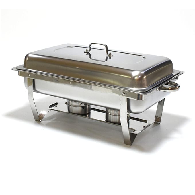 Buffet Warmer Server 2 Bak Chafing Dish Buffet Set Roestvrij Staal Voedselwarmer voor Hotel Restaurant white