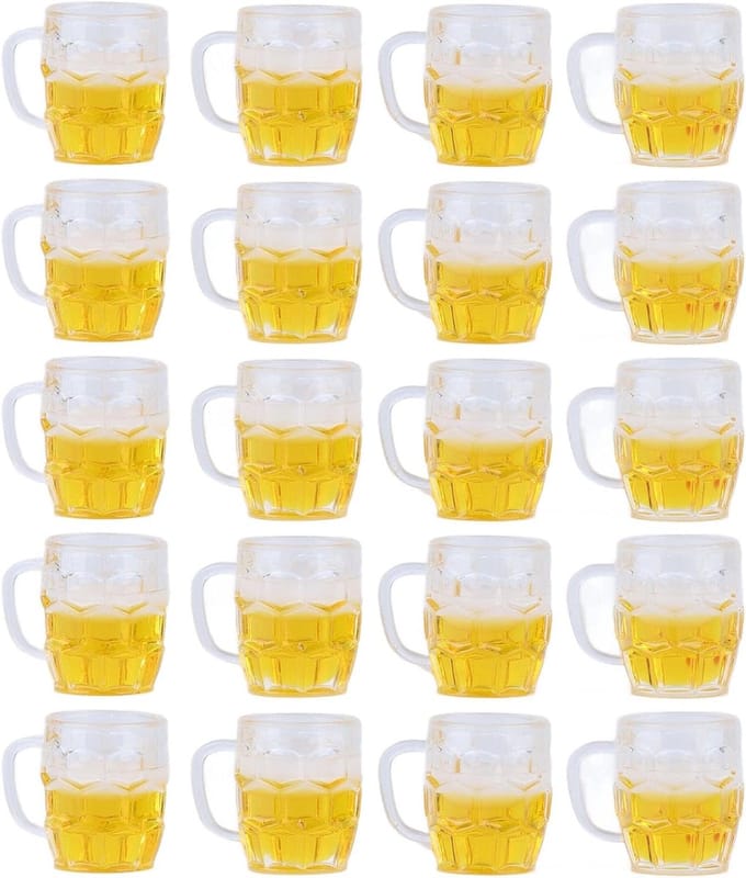20 Stuks Mini Bierbekers voor Modelbouw en DIY Creaties - Ideaal voor Miniatuurprojecten en Accessoires