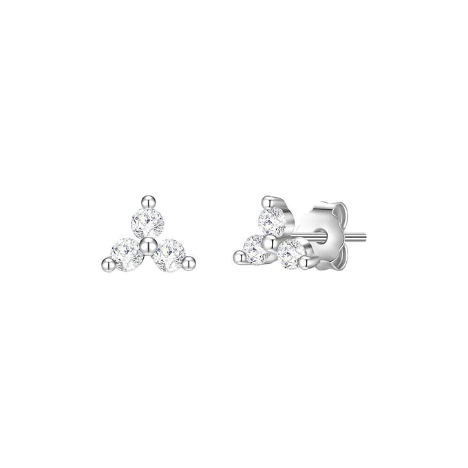 Gems München Dames 925 sterling zilver 3 Zirconia One Size Zilver 32013952